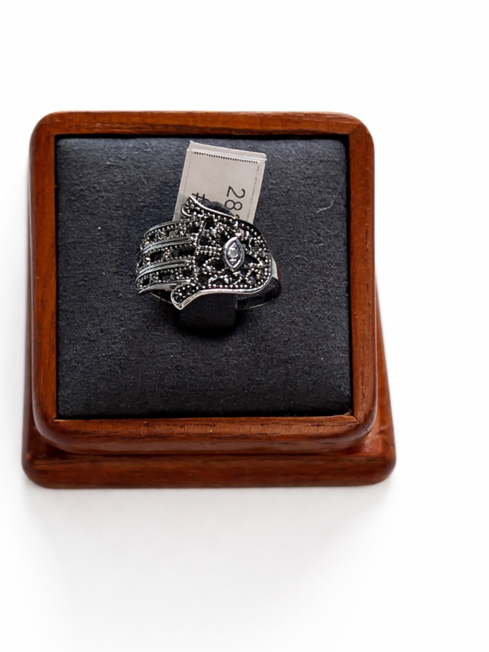 Sterling Silver Hand Of Fatima Ring sizes 6, 7, 8, & 9 - Picture 2 of 2